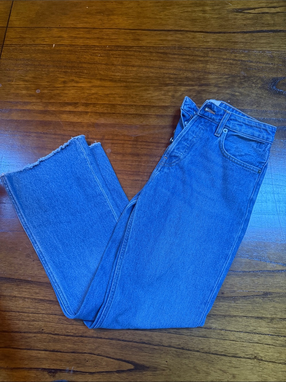 Rouje Straight-Leg Jeans in Blue Denim